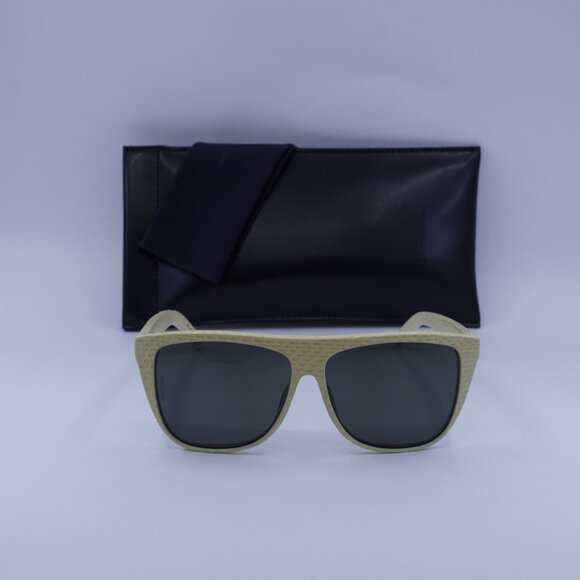 Saint Laurent SL1 021 Square Sunglasses - Ivory/Grey - Picture 3 of 12